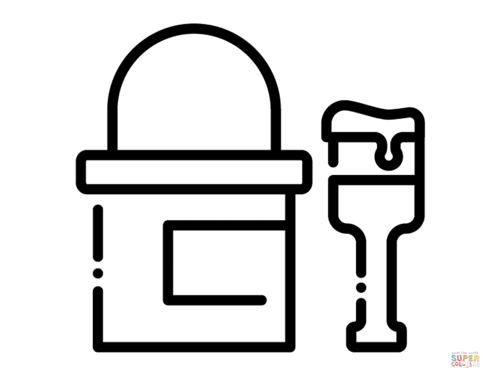 Paint brush coloring page free printable coloring pages