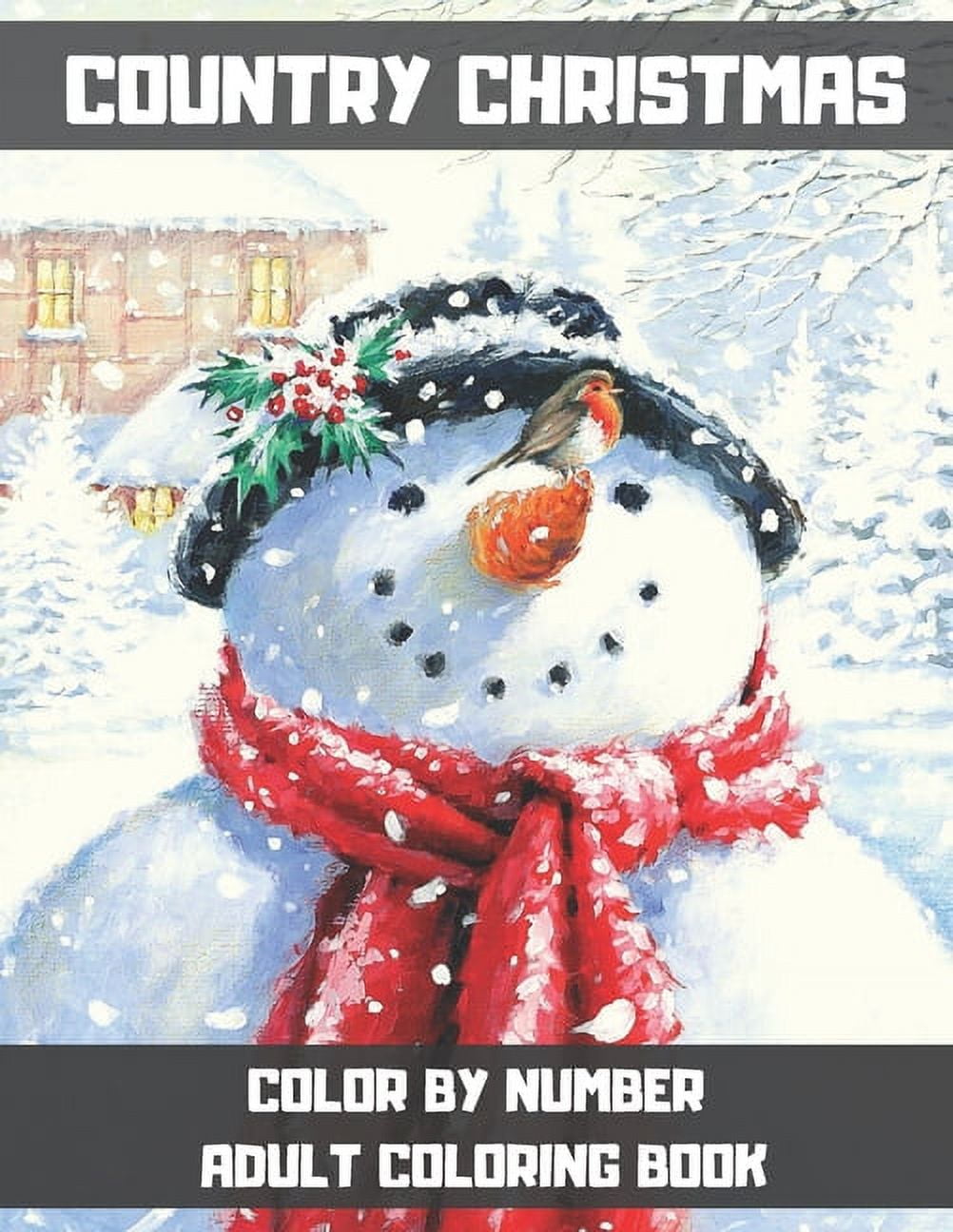 Country christmas color by number adult coloring book mosaic christmas color by number book with relaxing pages of christmas scenes around the world country scenes color by number paperback