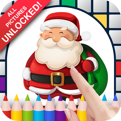 Christmas santa claus color by number