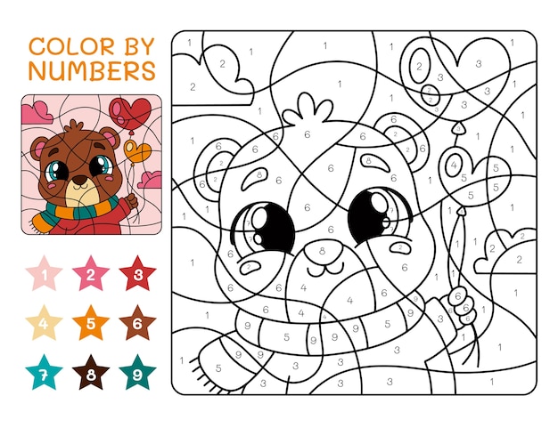 Christmas color by number images