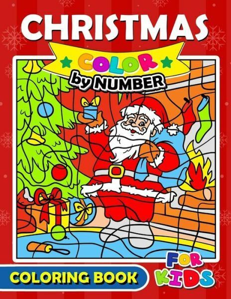 Christmas color by number coloring book for kids merry xmas coloring for