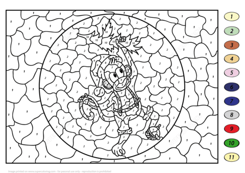 Color by number printable for adults