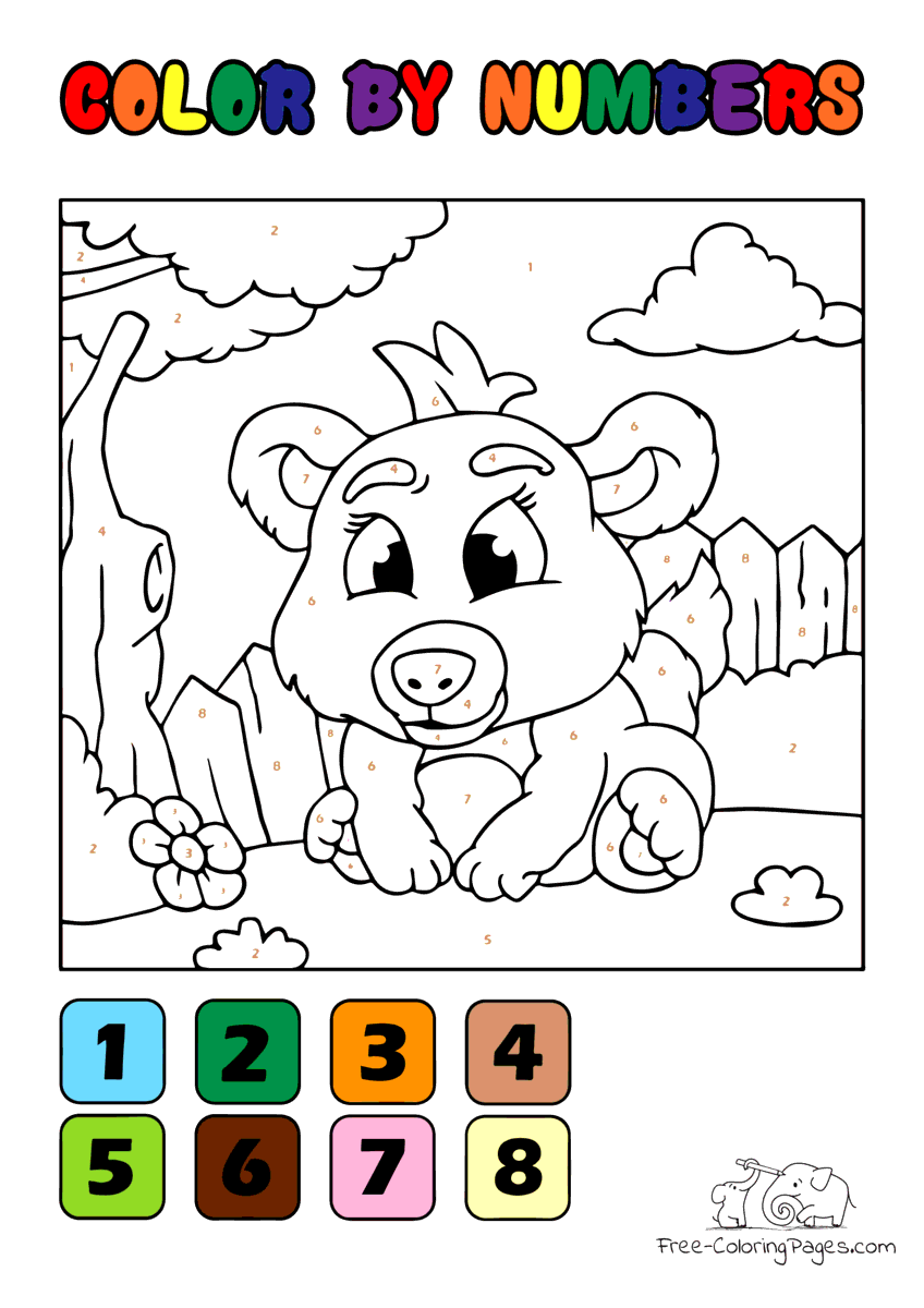 Coloring pages paint by numbers