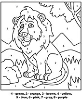 Printable color by number worksheets