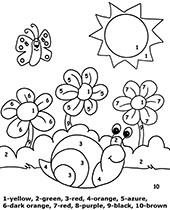 Printable color by number worksheets