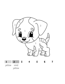 Paint by numbers dogs for kids ages