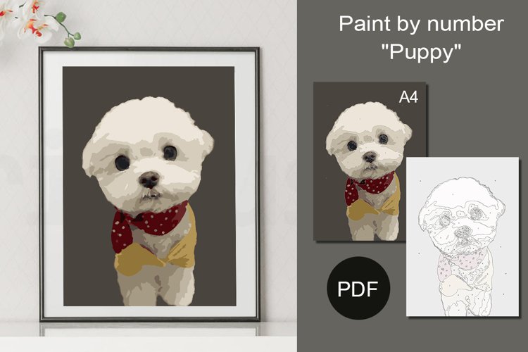 Puppy coloring pages design bundles