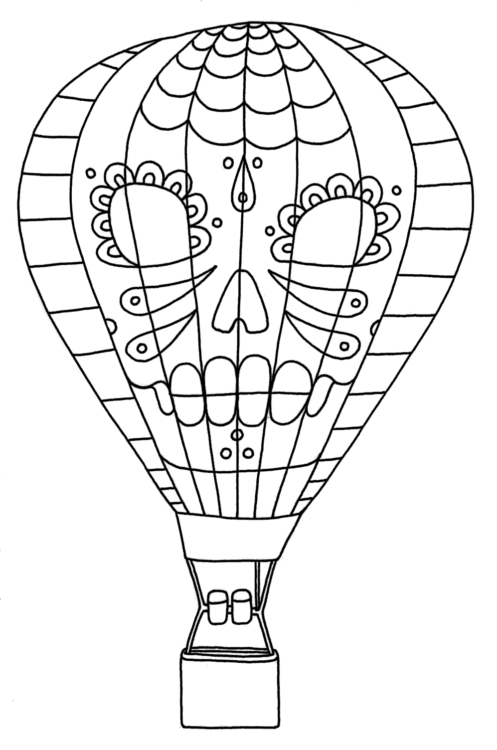 Free printable hot air balloon coloring pages for kids