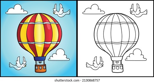 Balloon coloring pages royalty