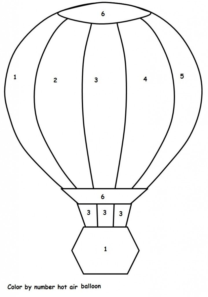Color by number hot air balloon crafts and worksheets for preschooltoddler and kindergarten transportation worksheet numbers preschool worksheets for kids