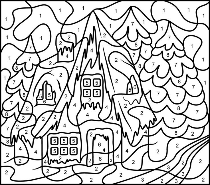 Free printable color by number coloring pages