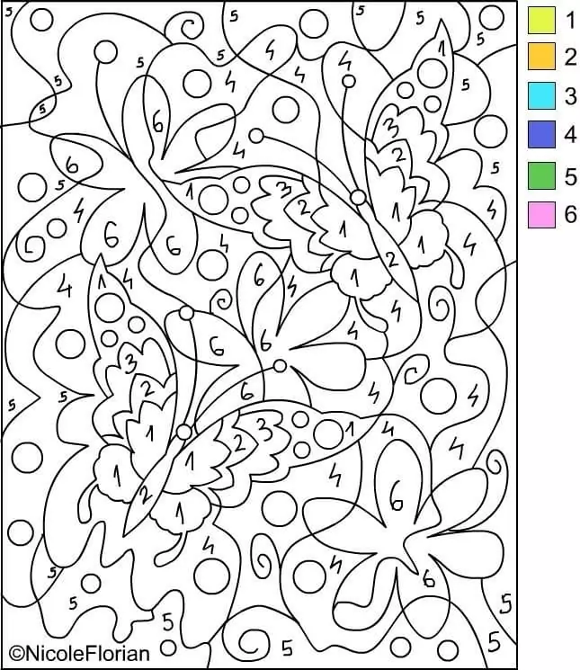 Adult and advanced color by number