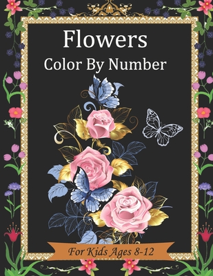 Flowers color by number for kids ages