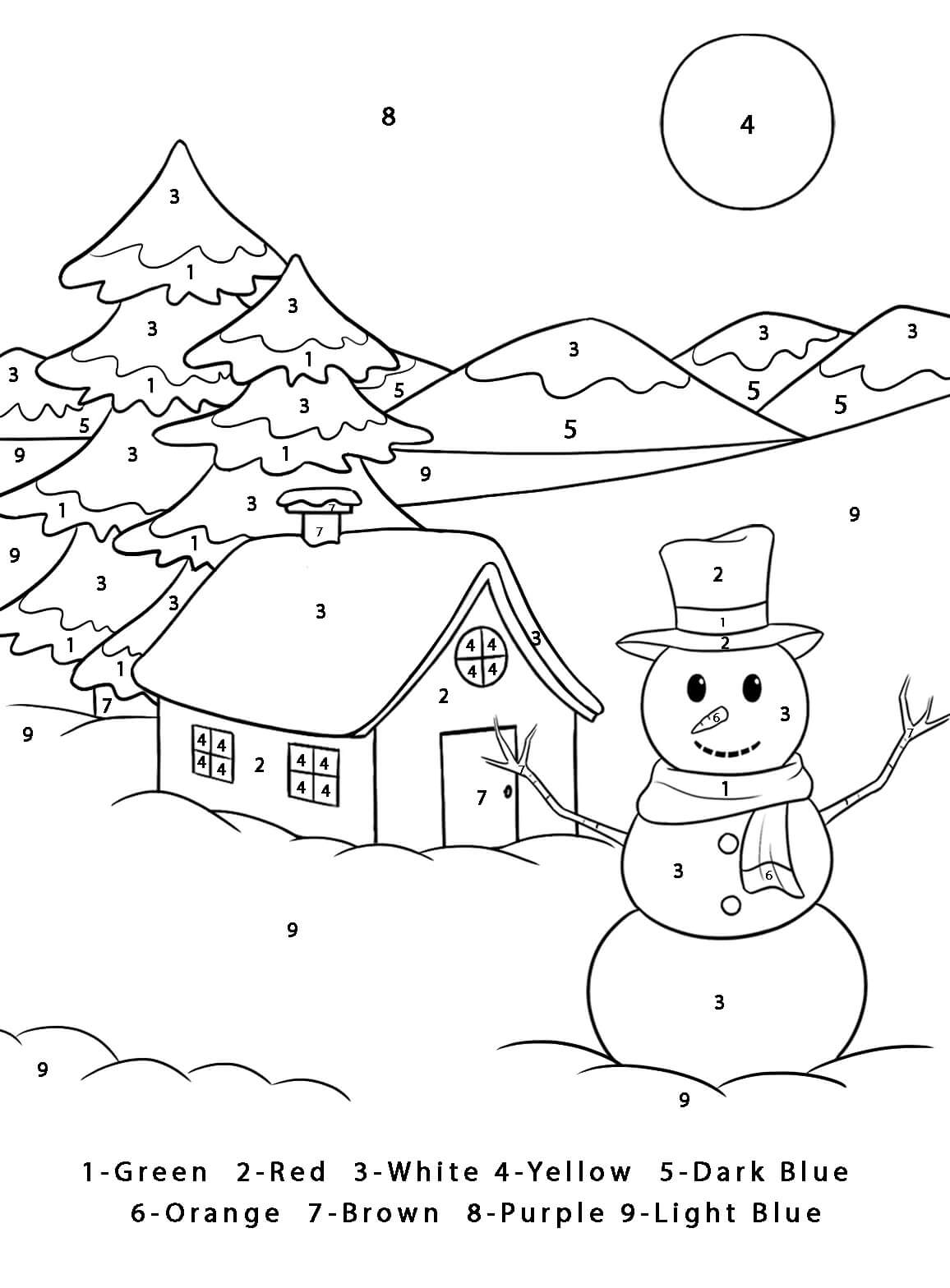 Winter coloring pages