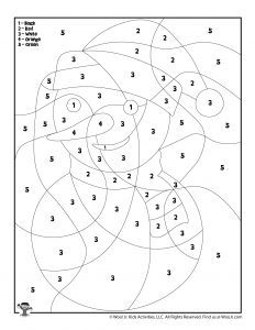 Winter color by number pages woo jr kids activities childrens publishing