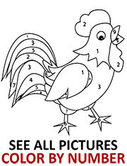 Easy printable educational worksheet for kids with a chicken