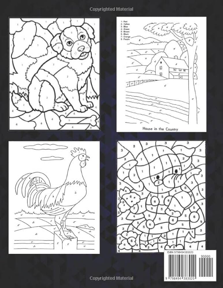 New color by numbers for adults coloring book with color by number designs of animals birds flowers houses color by numbers for adults easy by numbers book adult