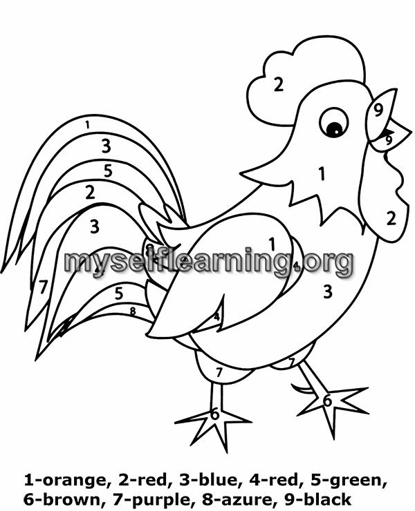 Coloring by number education sheet instant download