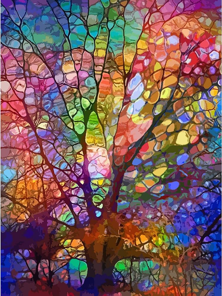 Petrala paint by number for adults diy acrylic paint by numbers kits on canvas tree of life drawing colorful paintworks artwork for beginner without frame x inch