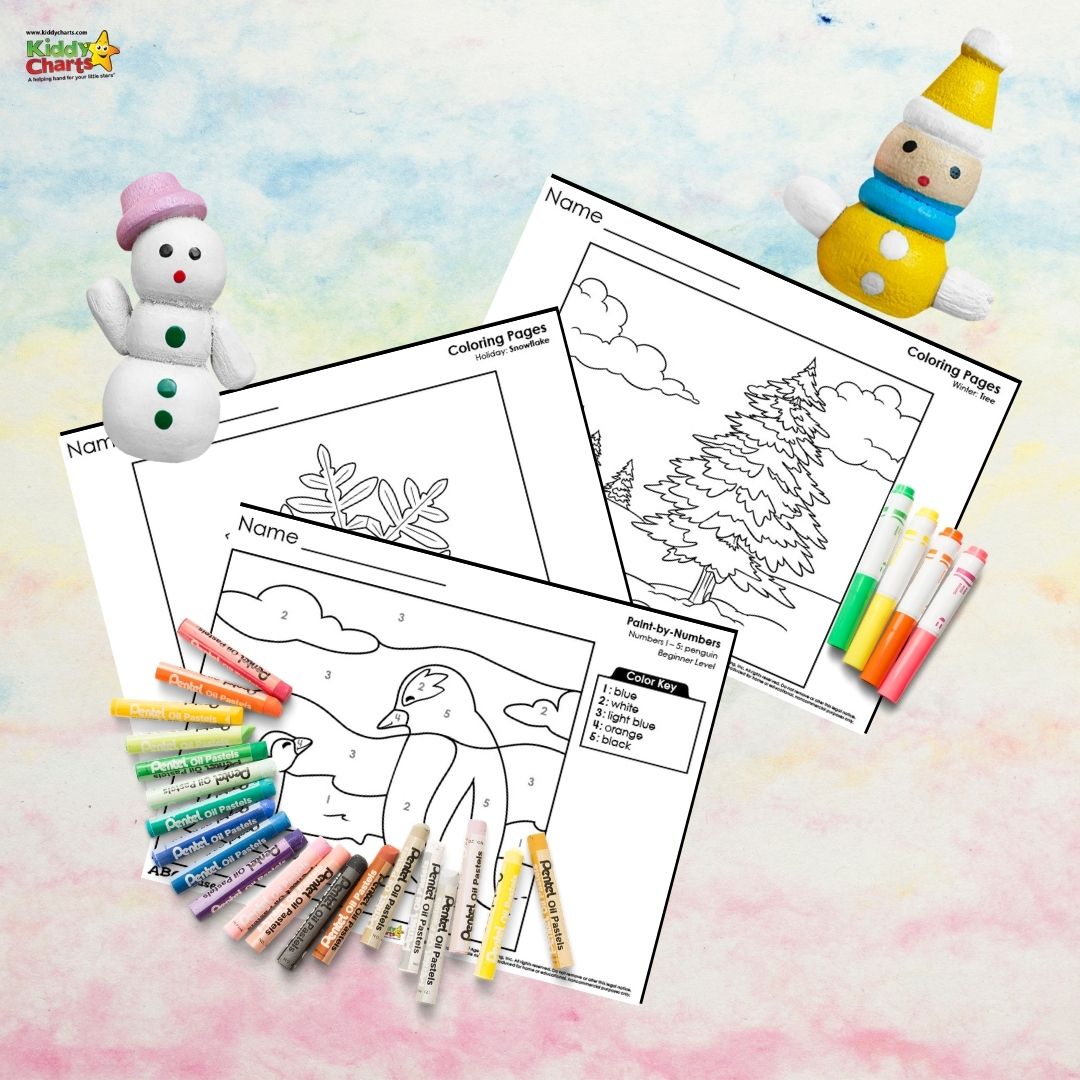 Winter coloring pages for kids