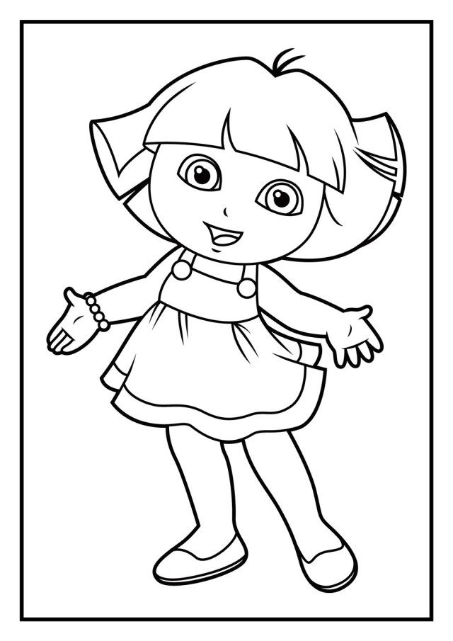 Great picture of dora coloring page