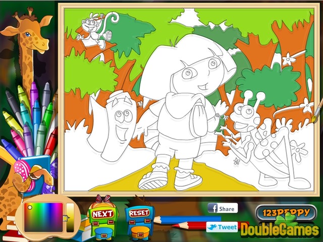 Free online dora coloring book
