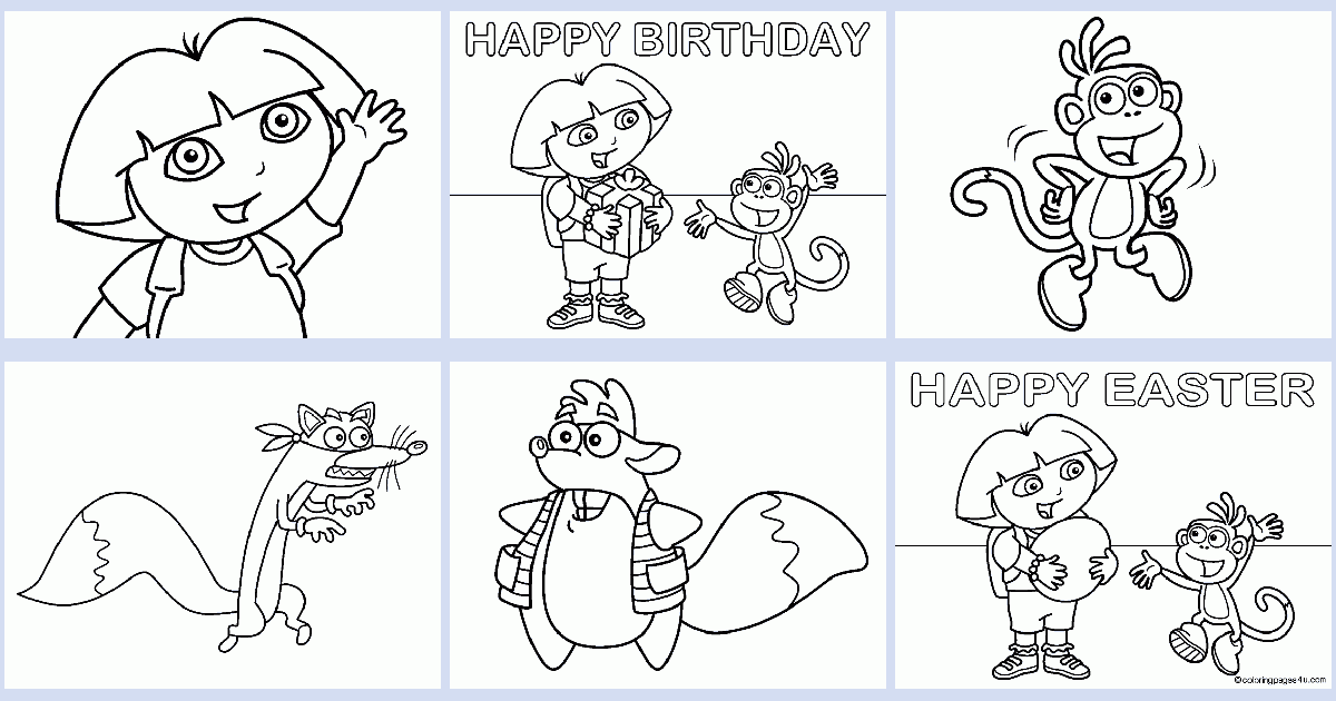 Dora the explorer coloring book