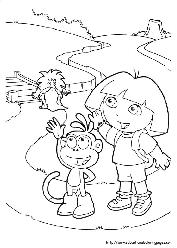 Dora coloring pages free for kids