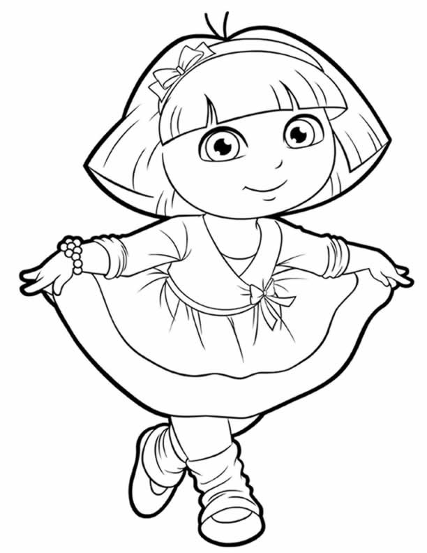 Coloring pages dora the explorer coloring pages for kids printable