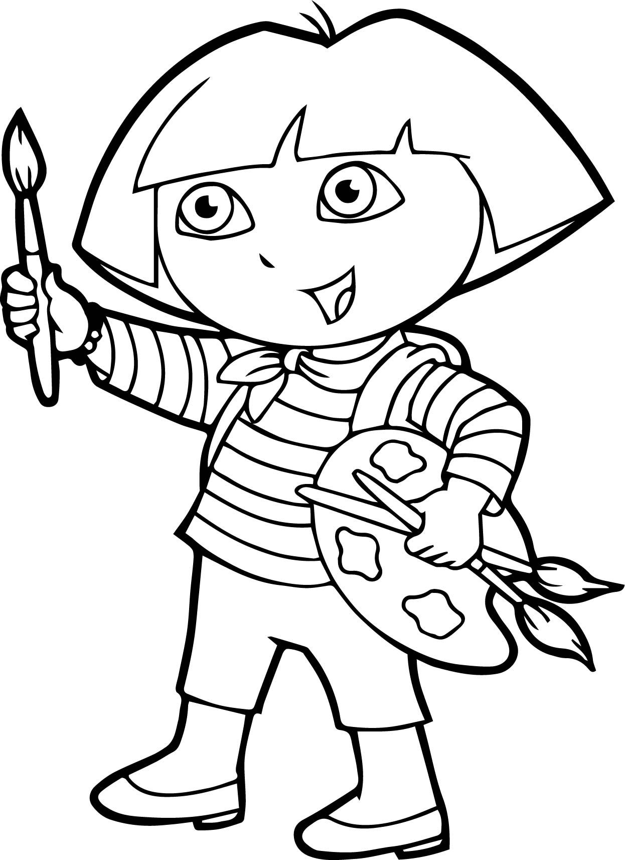 Awesome dora painting coloring page boyama sayfalarä hayvan boyama sayfalarä tablolar