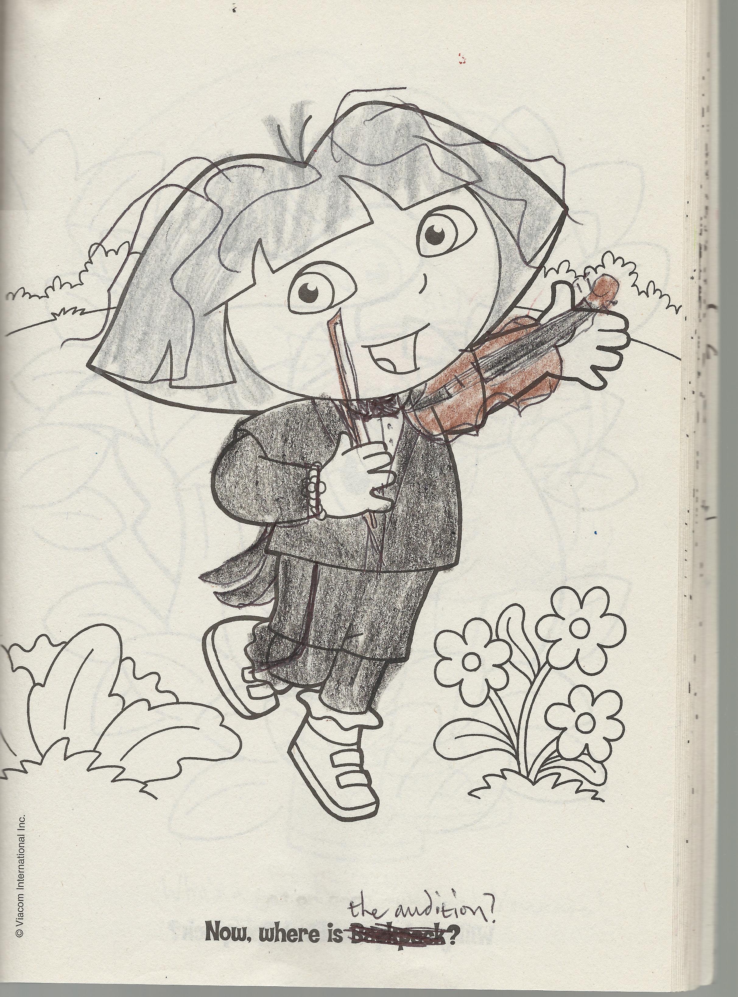 Dora the explorer corrupted coloring books
