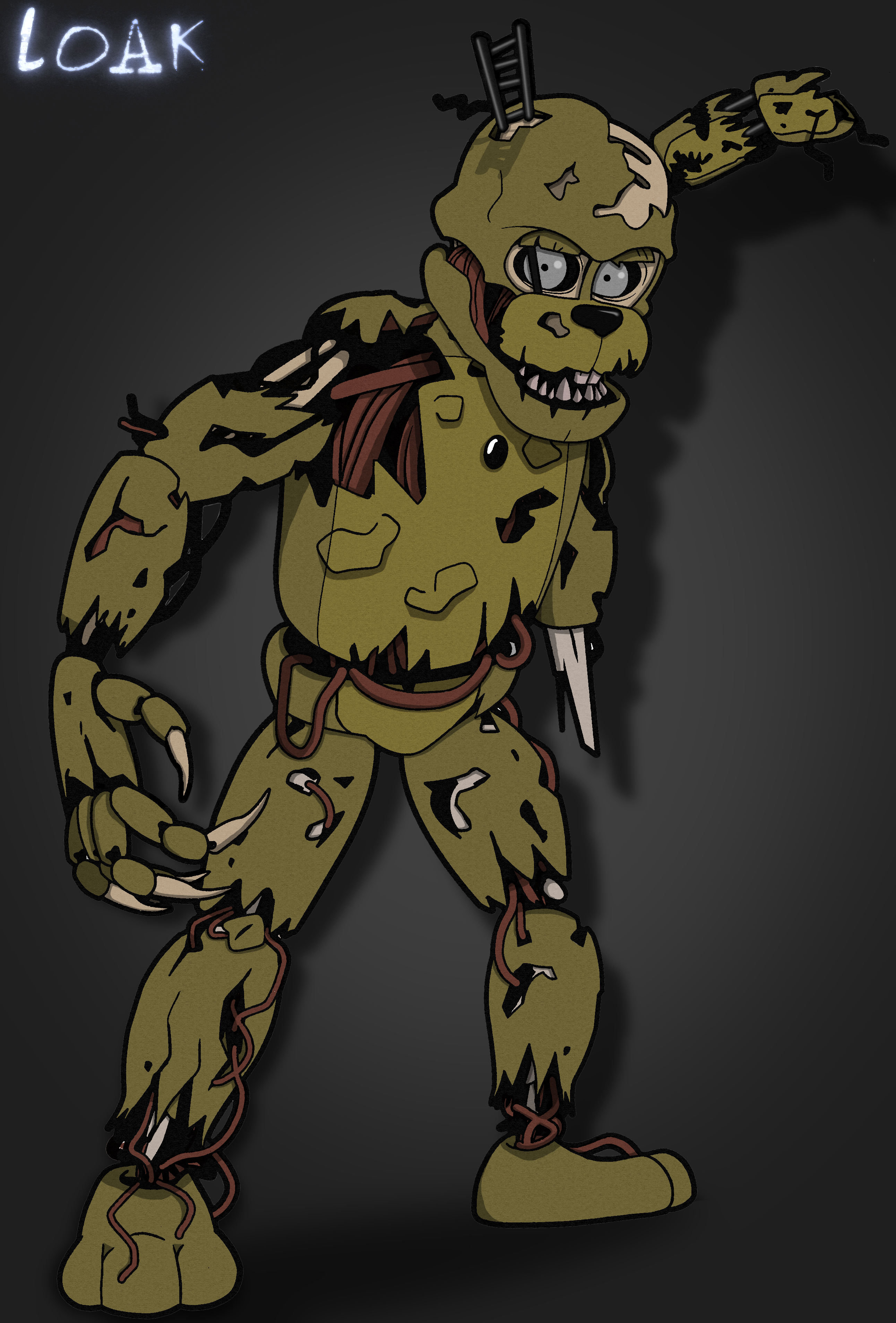 I painted william afton from the official fnaf coloring book rfivenightsatfreddys