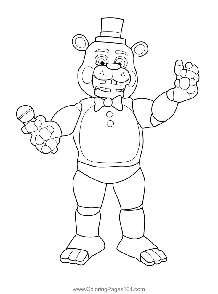 Toy freddy fnaf coloring page fnaf coloring pages monster coloring pages avengers coloring