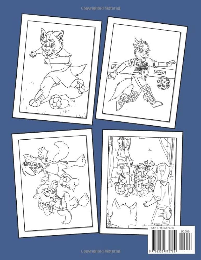 The soccer furry coloring book relax and unwind with this collection of painting pages for all ages featuring cool designs of sports scott angel books
