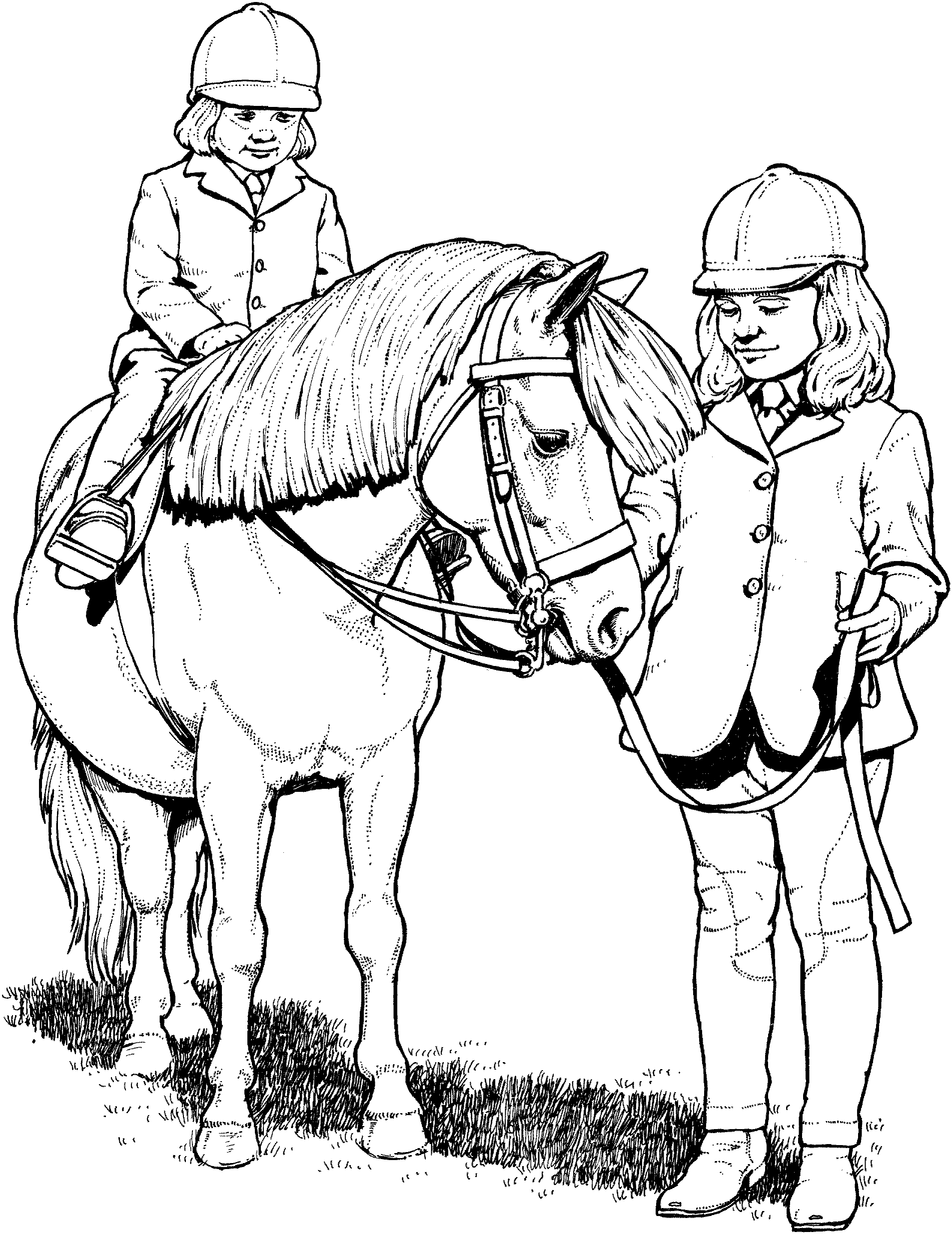 Free horse coloring pages