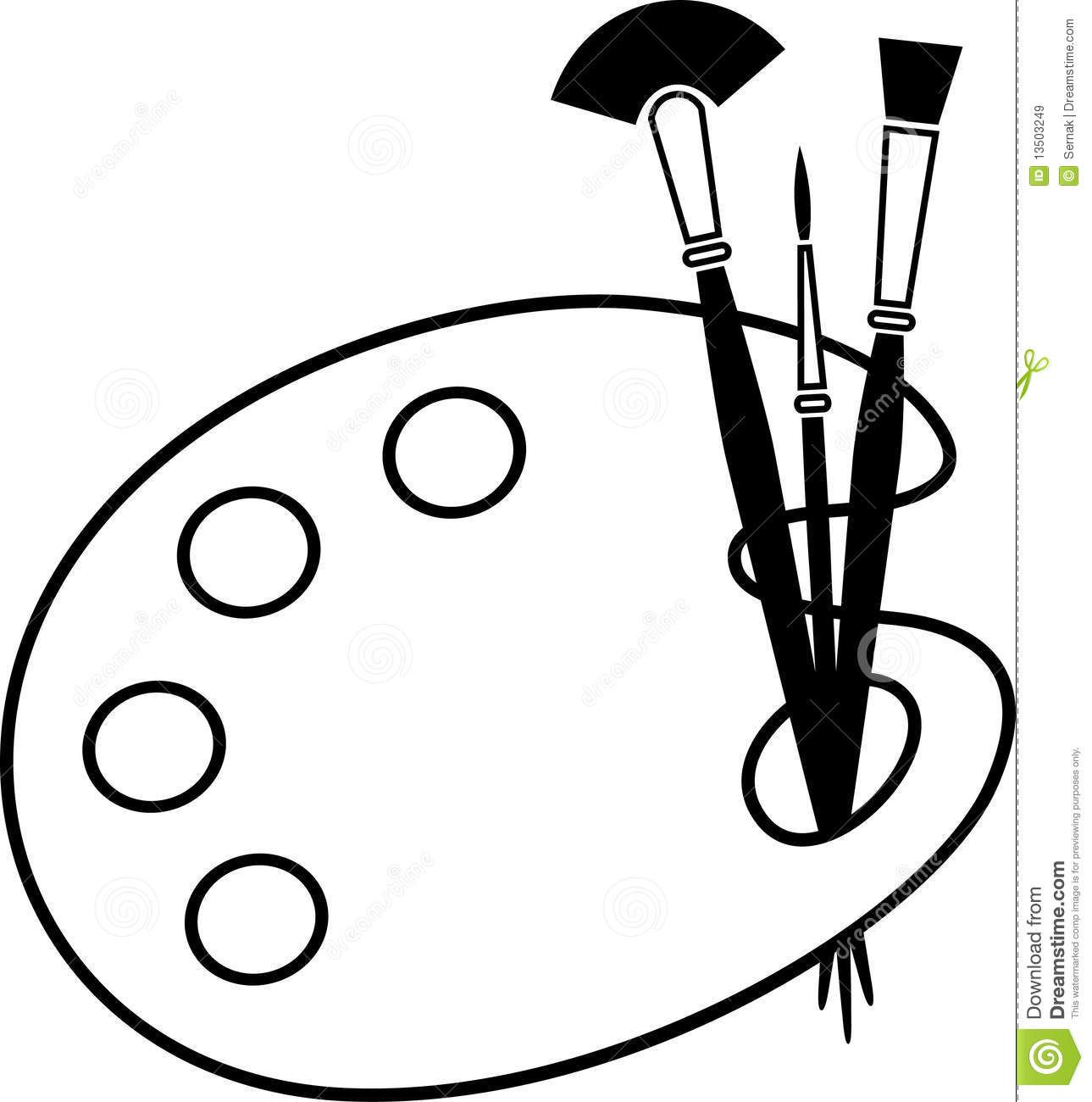 Art black and white art palette clipart black and white white paint ðððññññðñðð