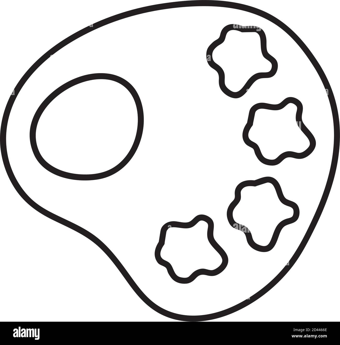 Paint palette icon over white background line style vector illustration stock vector image art
