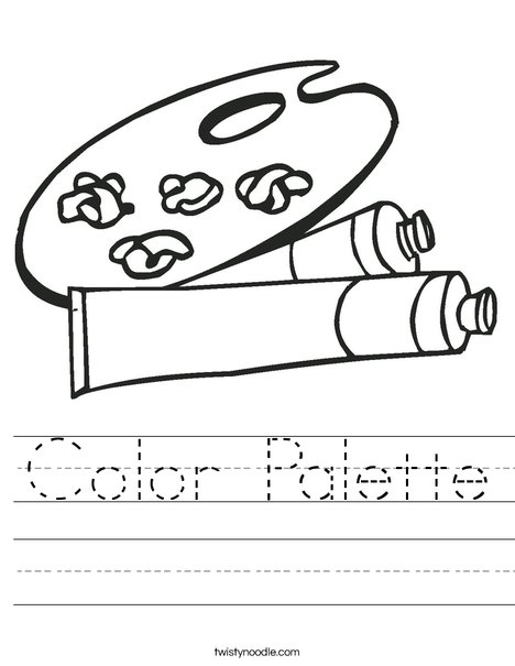 Color palette worksheet