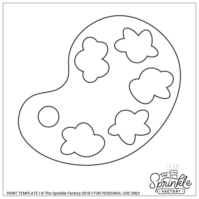 Paint palette cookies