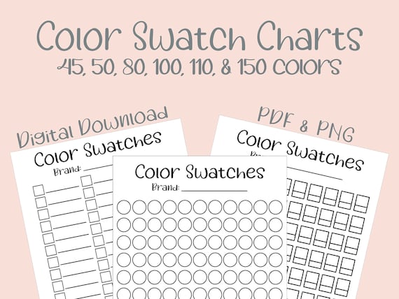 Color swatch chart color swatch template diy color swatch marker swatches paint swatches colored pencil swatches coloring pages