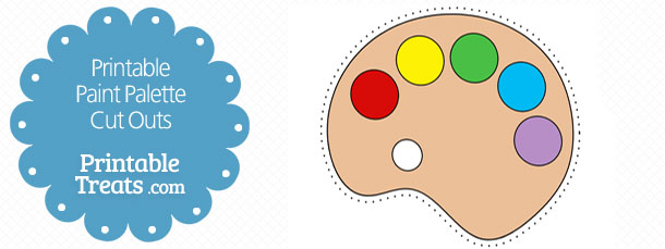 Printable paint palette cut outs â printable treats