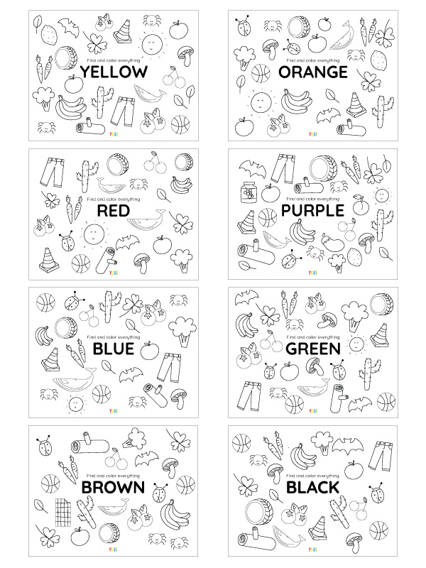 Printable coloring pages of colors