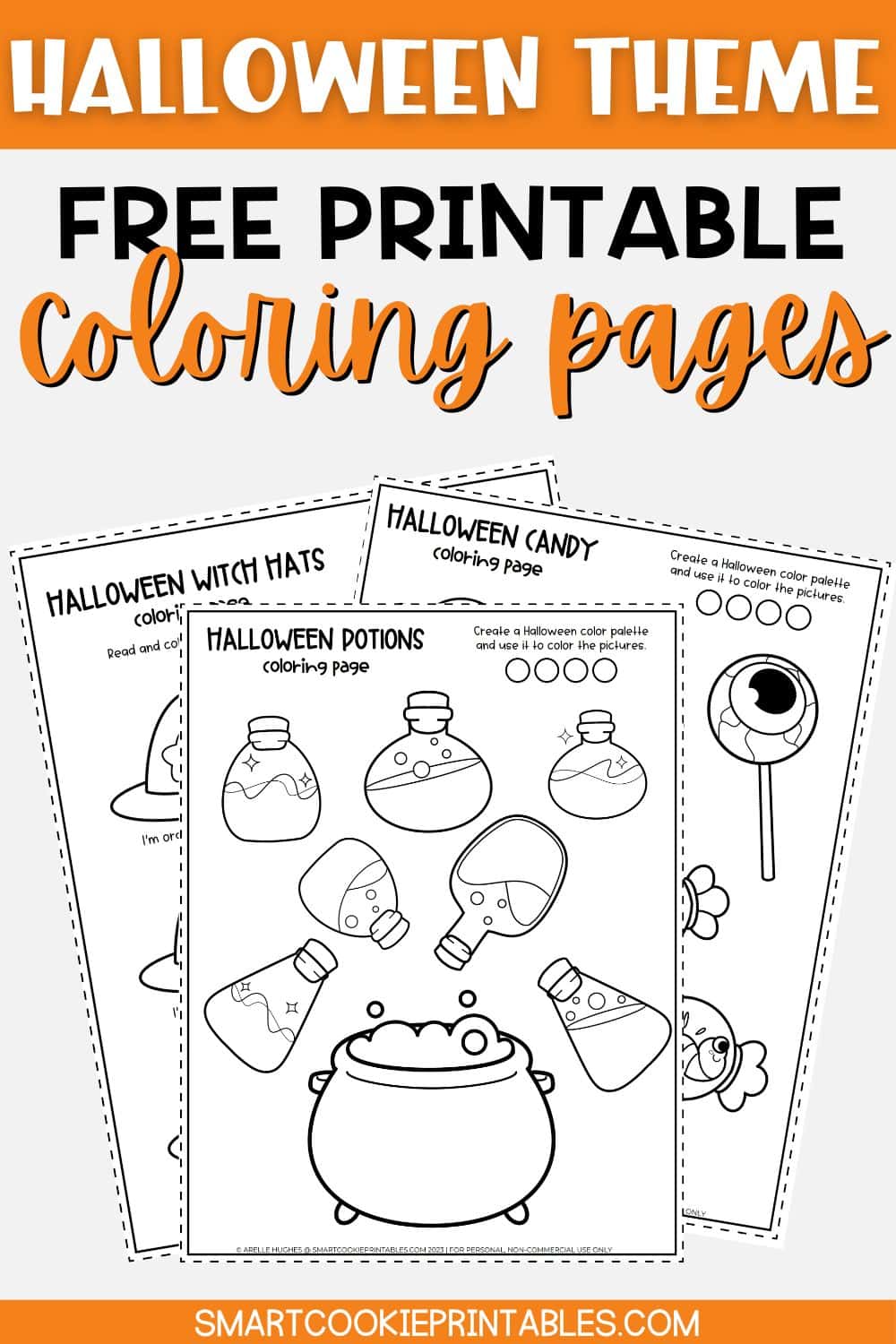 Free halloween color recognition worksheets for kindergarten