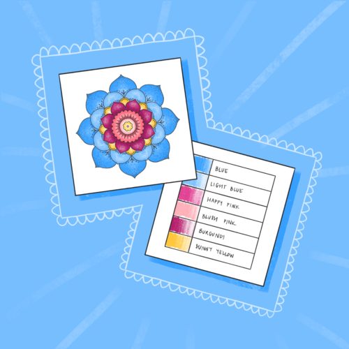 Color palette sample cards