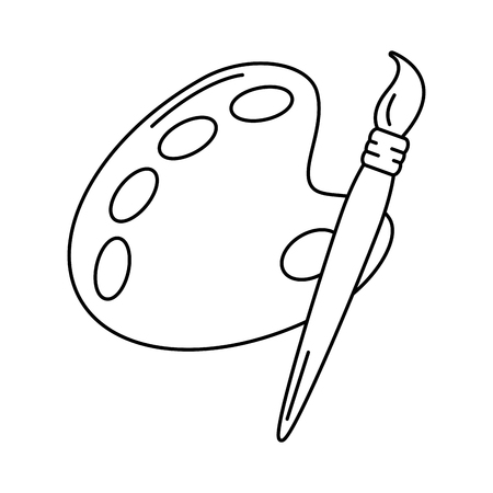 Paintbrush paint coloring page cliparts stock vector and royalty free paintbrush paint coloring page illustrations