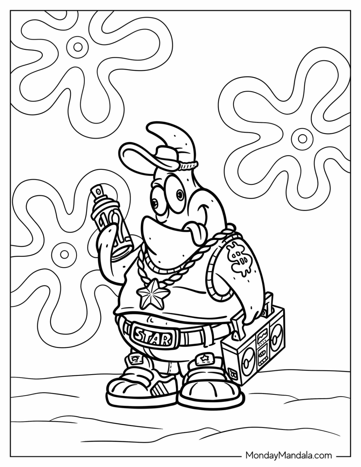 Graffiti coloring pages free pdf printables