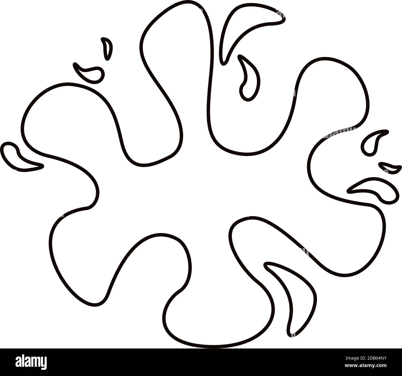 Coffee liquid splash line style icon vector illustration design stock vector image art