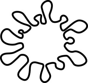 Splash outline clip art clip art coloring pages free clip art
