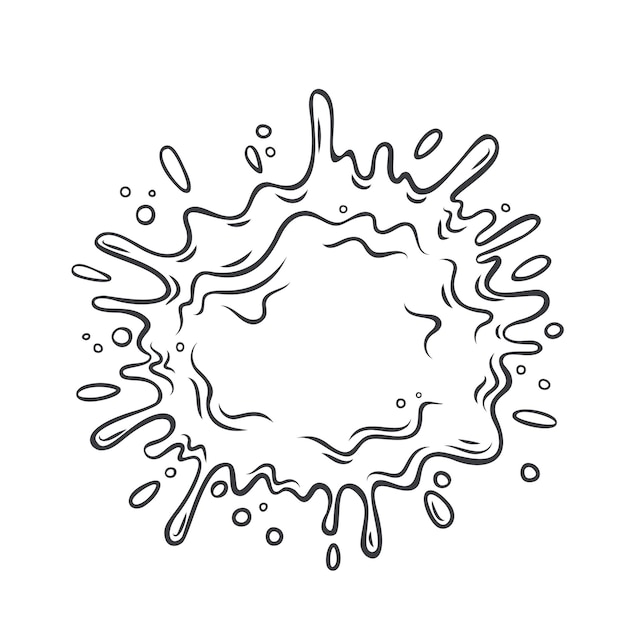 Paint splashes coloring pages vectors illustrations for free download