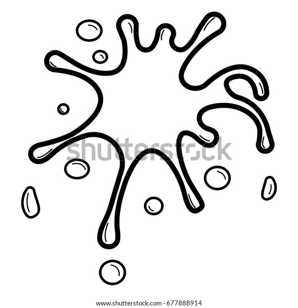 Thin line blood splatter icon stock vector royalty free